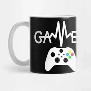 Gamer Heartbeat Xbox White Mug